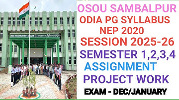 OSOU Sambalpur Odia PG syllabus 20225-26/NEP2020 based syllabus effect from -----