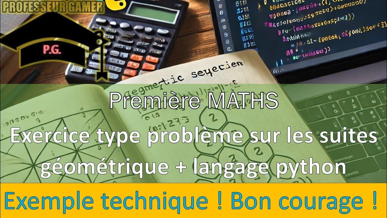 (MATHS)(PREMIÈRE) Exercice type problème sur les suites géométrique ...