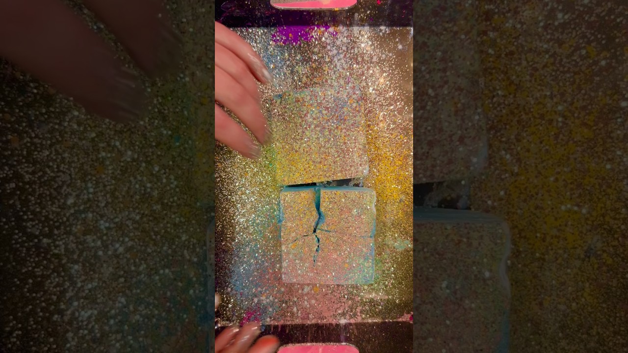 Soft buttery chalk block with mica 