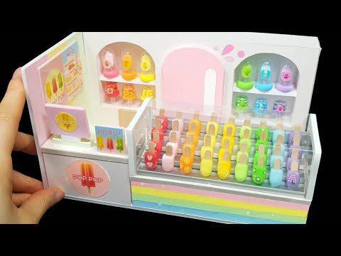 DIY Miniature Realistic shop # 31 -  Popsicle shop decor ! Pop Pop !
