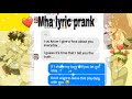 •Mha lyric prank•||•bakudeku lyric prank•||•playdate by Melanie Martinez•