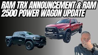 Ram TRX Announcement, Ram 2500 Power Wagon Update 