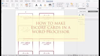 Homemade Tent Cards, Escort Cards | Weddings Made EZ