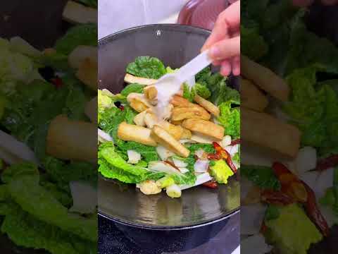 Recipe by Kamal Eco: Stir-Fried Yellow Heart Vegetable with Tofu - Homestyle Seasonal Vegetable Dish
