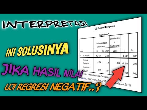 Bagaimana jika Hasil Uji Regresi Berganda Nilainya Negatif.?? || Nilai Intersep Regresi Negatif