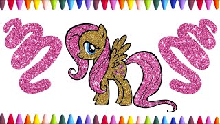PRINTABLE Coloring Pages | My Little Pony Fluttershy | DOWNLOAD & PRINT | LONG
