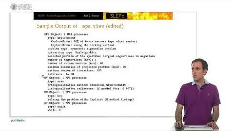 SLEPc: Standard eigenvalue problem