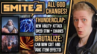 ALL SMITE 2 God Changes & Reworks! - Attack Speed Zeus, Crit Ymir, Magical Neith & More!