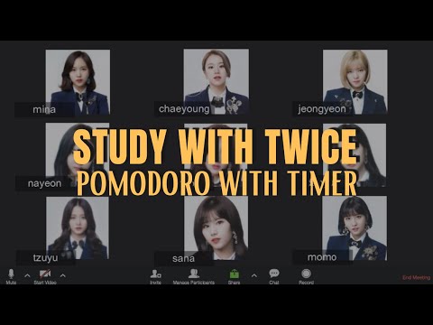 Video Study with Twice on Zoom ???? (pomodoro 25x4 w/ timer) |... - youtube