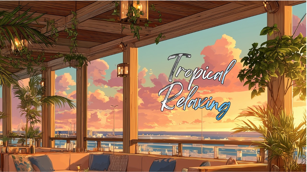Golden Hour ✨ Relaxing Tropical Groove 🎶 Lofi funk
