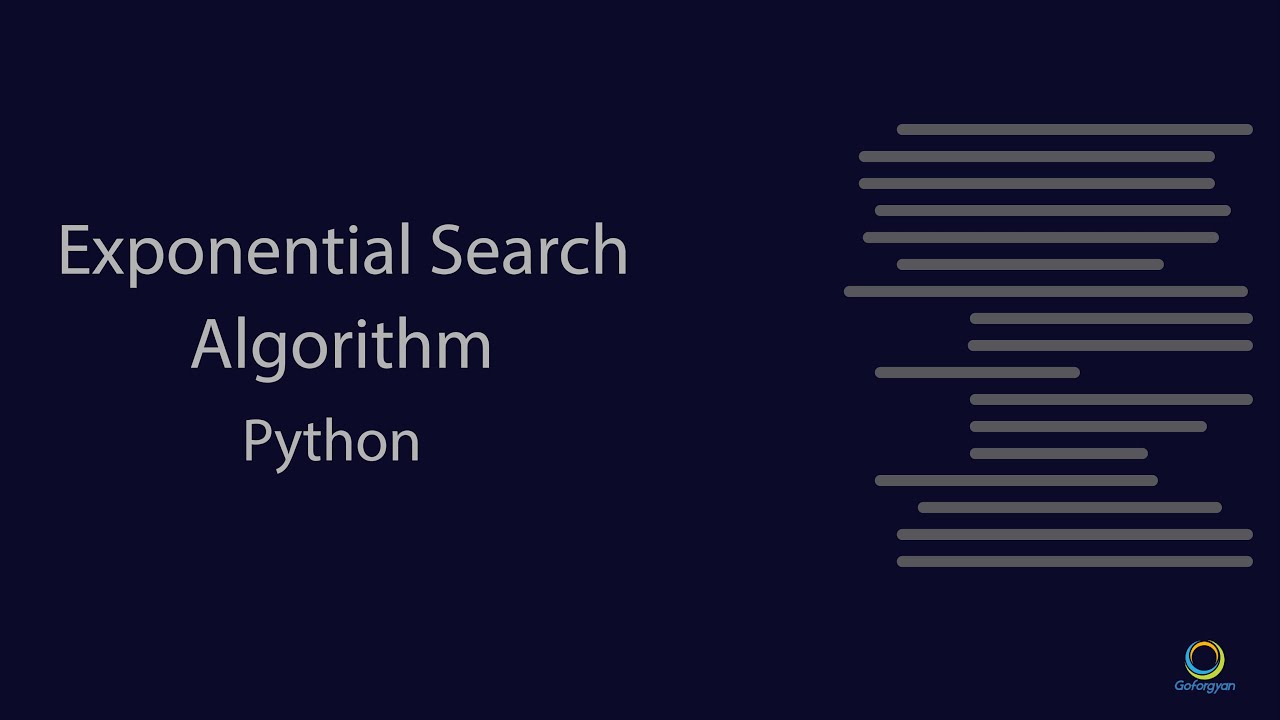 Exponential Search | Exponential Search with Python | Searching ...