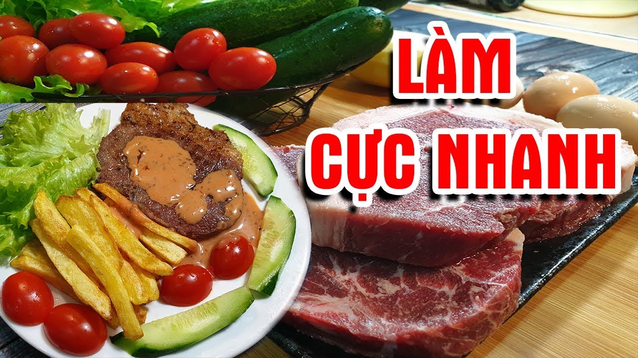 Cách Làm BÒ BÍT TẾT Bằng Chảo Chỉ 15p Mà Ngon Mềm Thơm Chuẩn Nhà Hàng