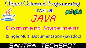 #20 | JAVA Beginners Tutorial in Tamil | Comment Statement | Single | Multi  | Documentation in Jav