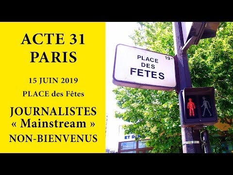 Paris Acte31 Gilet Jaune Journaliste Mainstream Non