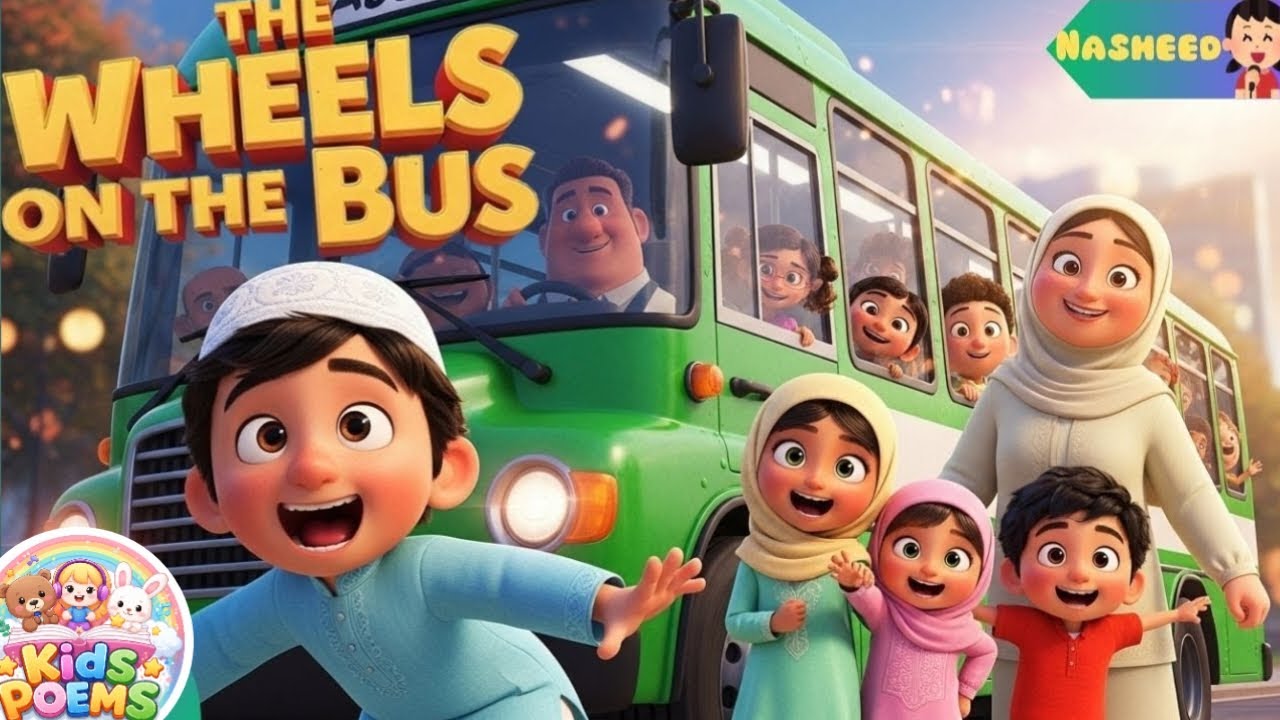 Islamic Wheels on the Bus for Kids | Allahu Akbar & Bismillah Nasheed | Islamic Poem