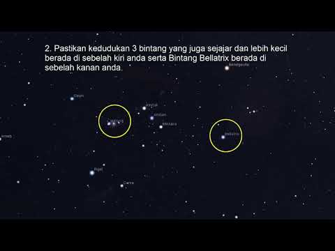 Mencari arah Kiblat dan arah Utara berpandukan Buruj Orion.