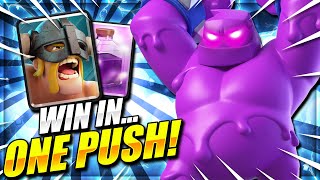 3 CROWNS IN ONE PUSH ONLY!! WORLD’S MOST TOXIC DECK EVER!!  Clash Royale Elixir Golem Deck