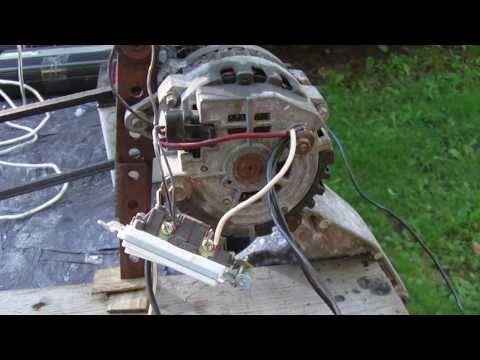 Alternator DEMO Wiring, connection to Battery, Capacitors, Inverter, Modification