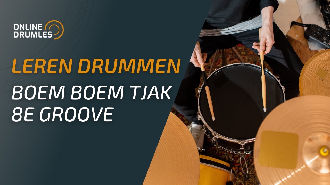 8e Groove voor Beginners (Boem Boem Tjak) Makkelijk Uitgelegd - Online Drumles 2.2