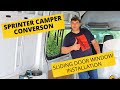 Sprinter Camper Van Conversion Van Life UK | Sliding Door Window Installation In The Rain