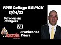 College Basketball Pick - Wisconsin vs Providence Prediction, 11/14/2023 Free Best Bets & Odds