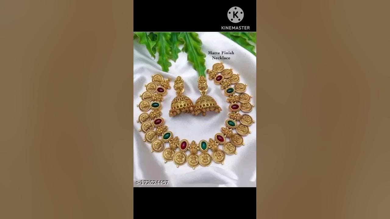 Meesho Jewellery Set . Gold Plated YouTube