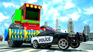 Giant Monster Truck VS Police Cars | Wheel City Heroes (WCH) Police Truck Cartoon