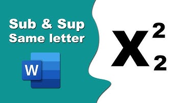How to write subscript and superscript on the same letter in word