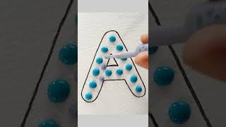 'A' letter colour drop art #satisfying #youtubeshorts #shorts