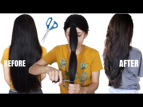 HOW I CUT MY HAIR AT HOME IN LAYERS | V SHAPE HAIRCUT | HAIR HACK