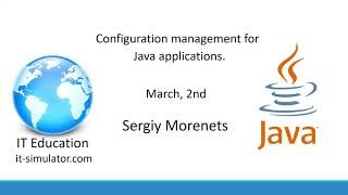 Configuration management in Java applications