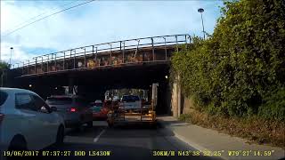 Bad driver gets caught committing traffic crime in Toronto.