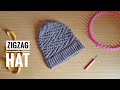 How to Loom Knit an Easy ZigZag Slouchy Beanie Hat (DIY Tutorial)