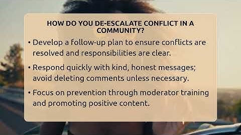 How Do You De-escalate Conflict In A Community? - Everyday-Networking