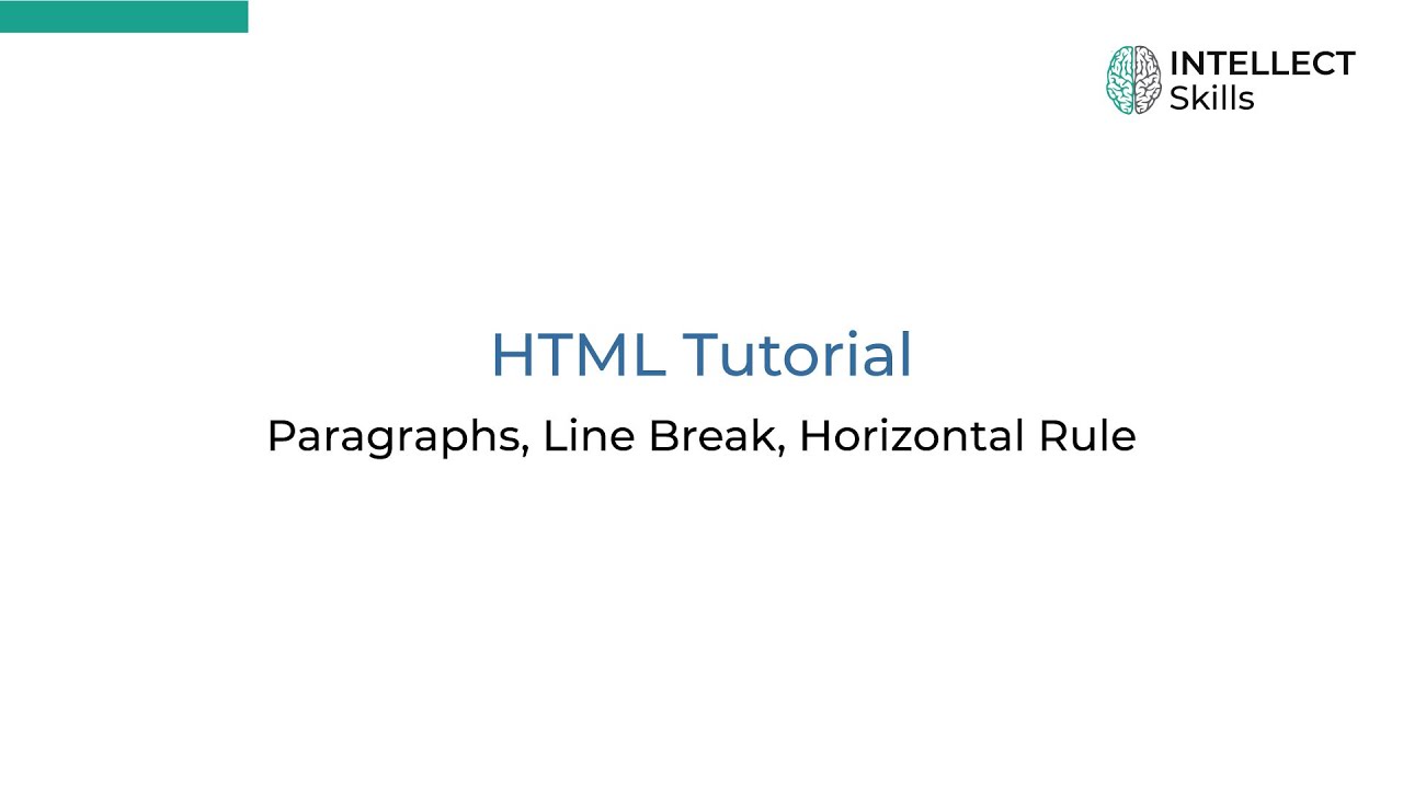 HTML Paragraphs, Line Break and Horizontal Rule Tags | HTML Tutorials ...