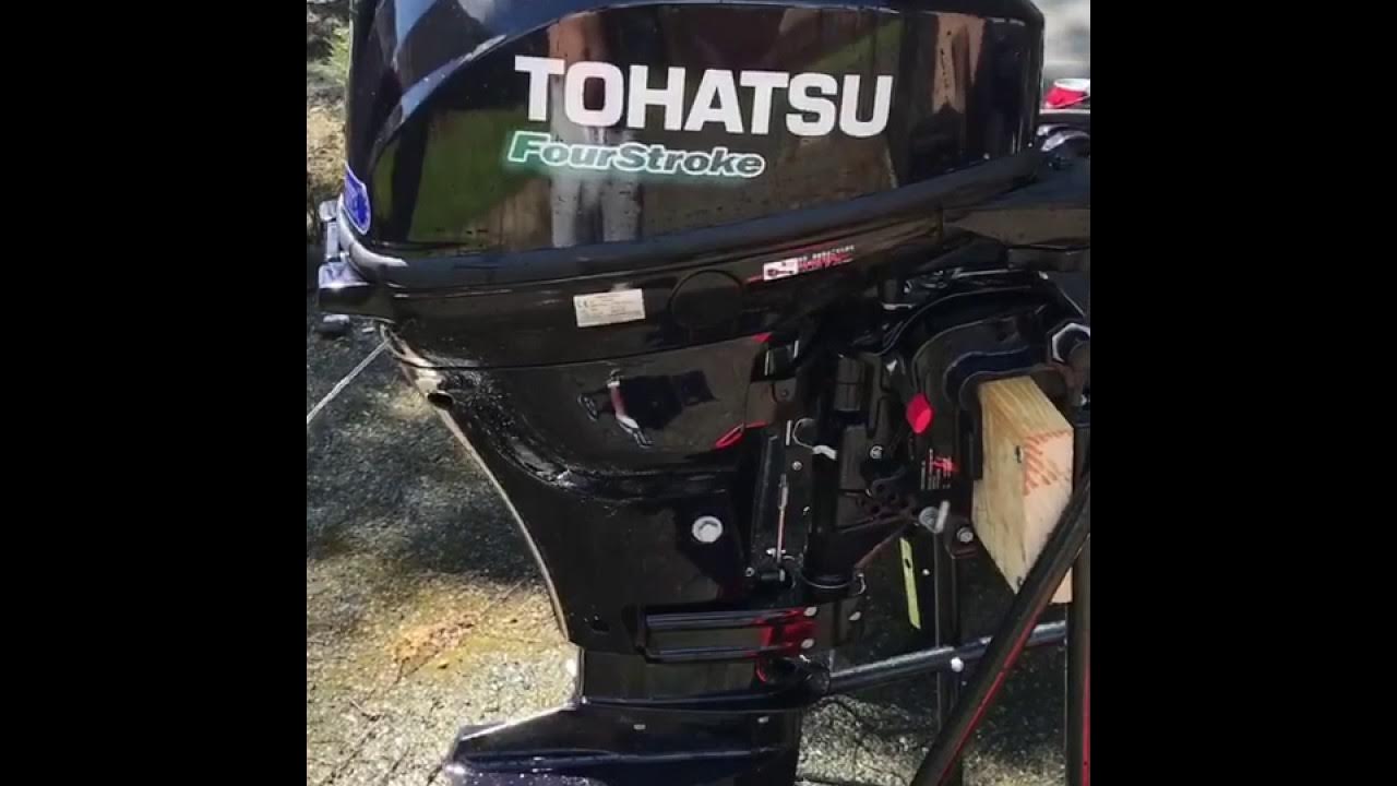 Tohatsu 20hp 2017 on flush muffs YouTube
