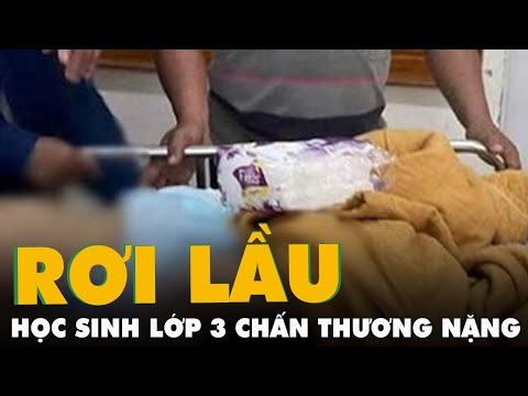 Một học sinh lớp 3 rơi từ tầng 2 xuống sân trường bị chấn thương nặng
