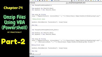 VBA - Unzip Files Using VBA (PowerShell Command) | Unzip Files Using VBA