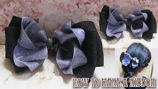 【리본공예 　手作りリボン　ハンドメイド】リボンの作り方　How to make a ribbon 　 리본 만드는 법