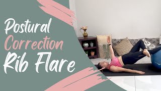 Improve Your Posture with Rib Flare Yoga Awareness | Corrective Exercises for a Healthier Spine! Fix Rib Flare In One Easy Exercise