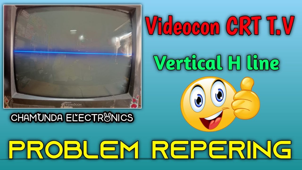 Videocon CRT TV vertical line problem repairing