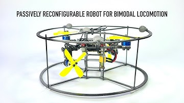 A Quadrotor with a Passive Reconfigurable Airframe for Hybrid Terrestrial Locomotion
