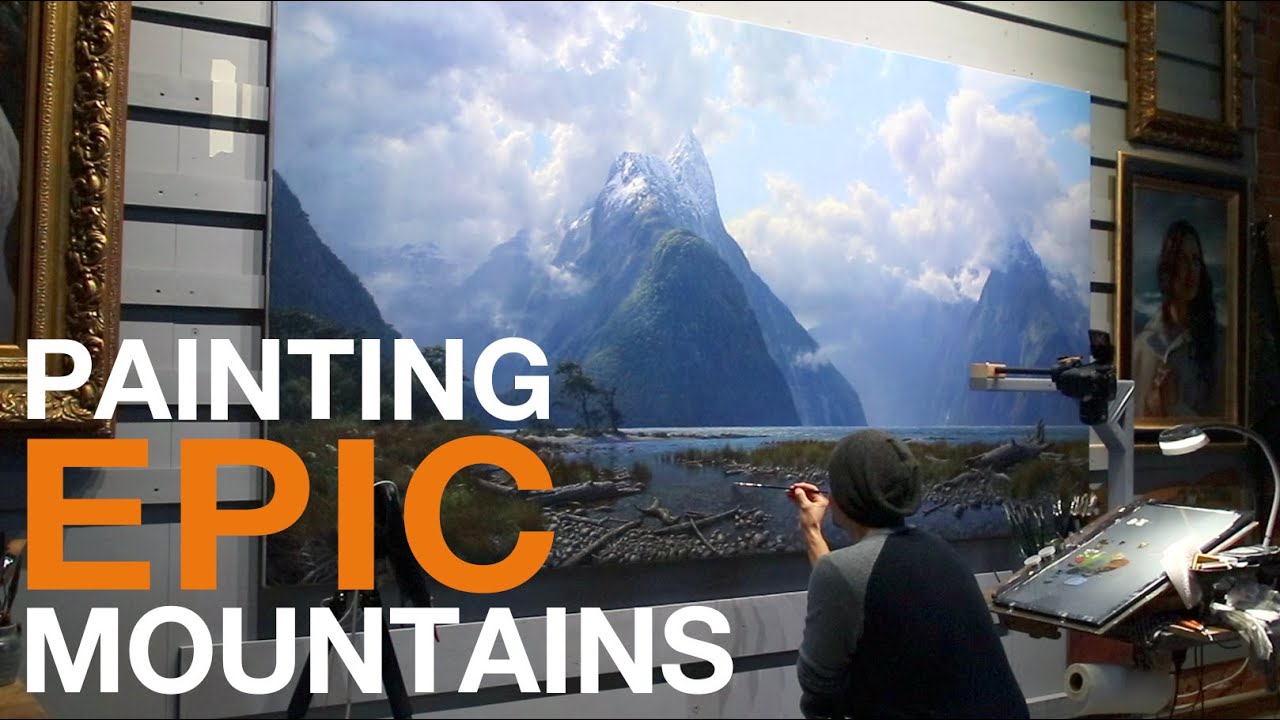 Painting an EPIC Mountain Scene  Landscape Painting Techniques in Oils 