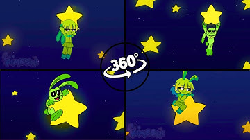 360º VR Smiling Critters kartonnen voicelines geanimeerd (compleet) || Hoppy Hopscotch