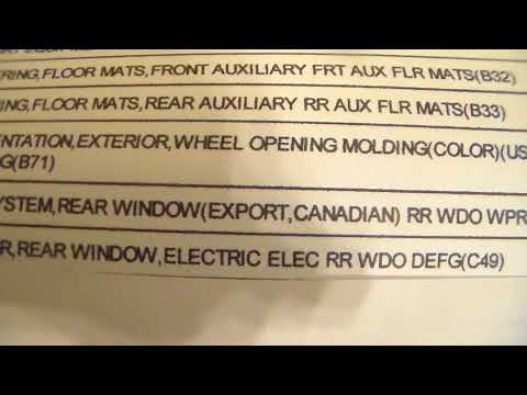 Option codes on a very rare 1993 full-size 5-speed Blazer