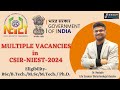 Recruitment in csirniest2024 recruitment csir job cimap govtjobs biotechnology bsc