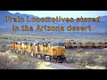 Train Engines stored in the Arizona Desert