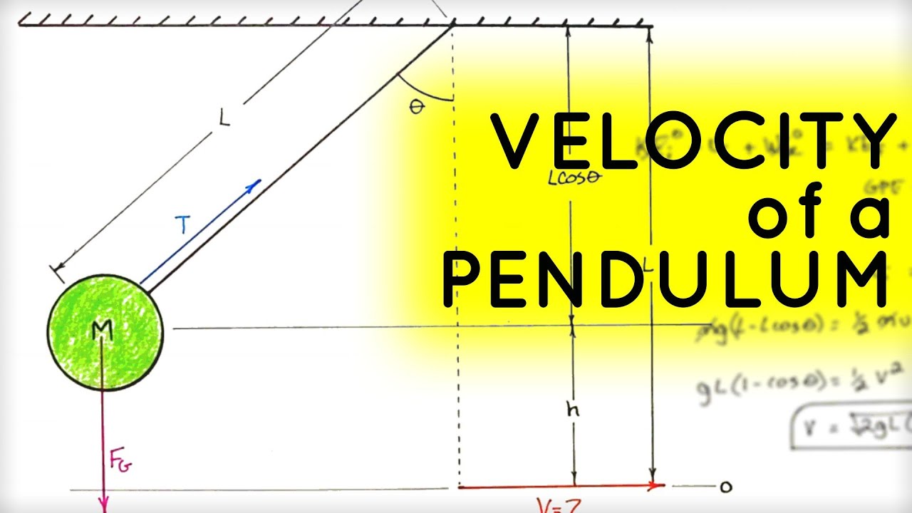 Find the velocity of a pendulum at it s lowest point youtube