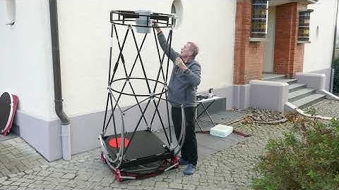 Aufbau des 28 Zoll Dobson / assembly of the 28"  dobsonian telescope