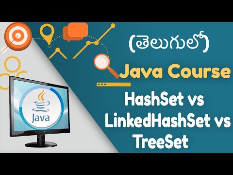 Compare HashSet, LinkedHashSet and TreeSet in Telugu | Java tutorials in Telugu